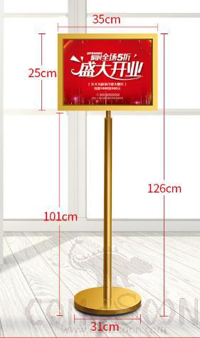 4a Vertical Front Sign, Titanium, L35*W31*H126cm
