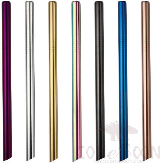 S/s Straw12*215 Straight(Oblique Top) Silver Color