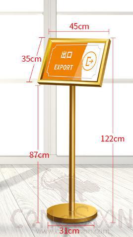 3a Vertical Oblique Sign, Titanium, L45*W31*H122cm