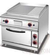 Electric Griddle(1/3 Grooved) with Electric Oven, Dimension:l800*W900*H920mm, Power Supply:12+ 4.8 Kw