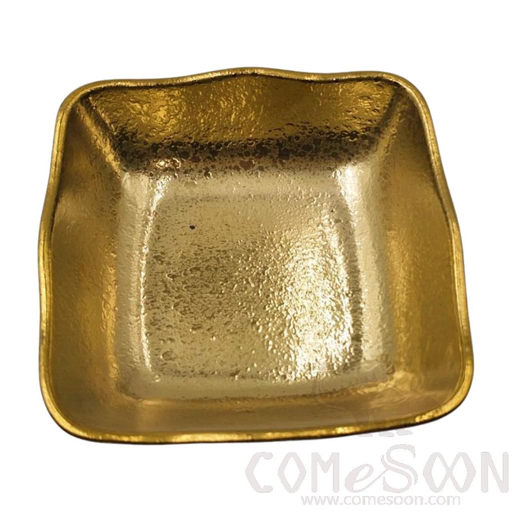 Gold-Plating 6" Square Shallow Bowl