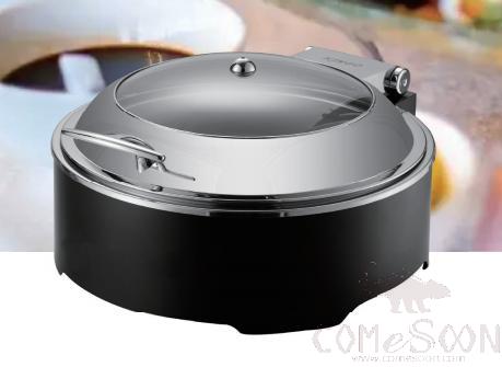 Round 38cm Chafer W/glass Lid, 6L, L460*W420*H230mm