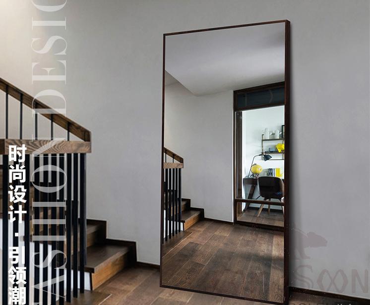 Full-Length Mirror-600mm*1650mm-Walnut Color
