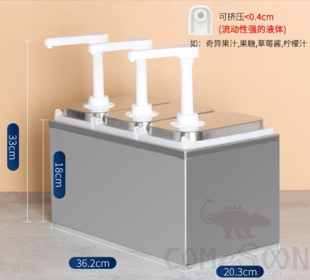 Triple-Ended Condiment PP Pump W/ss 201 Carton
