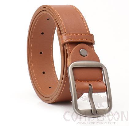 Pu Belt, High Quality Pu+ Alloy Buckle, Camel, L103*W3cm