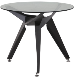 Table, Tempered Glass Desktop+ Painted Steel Frame
, D90* 73 cm product image