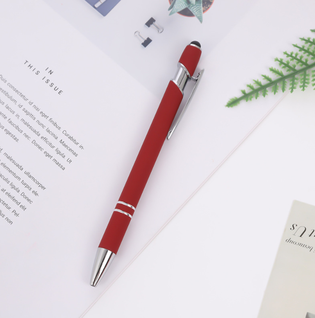 Customized Wine Red Metal Pen W/ Laser Engraving Logo, 14.3*1cm