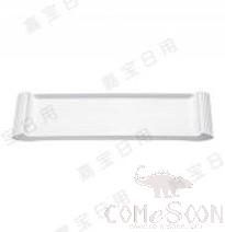 16″ Striped Binaural Plate, White, Mf, 411*162*31mm