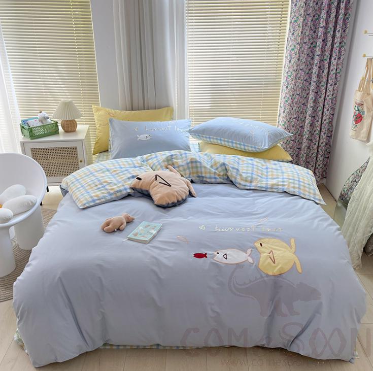 Bed Linens, Cotton, 4 Piece Set(for W150&180 cm Bed)