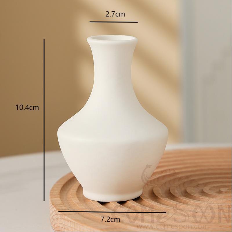 Vase, Ceramics, White, Φ7.2*H10.4cm