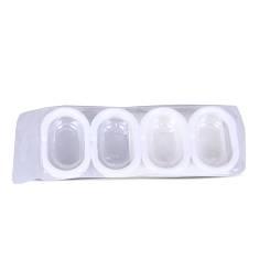 Shower Curtain Ring White, PS, 6 * 19 * 2 cm