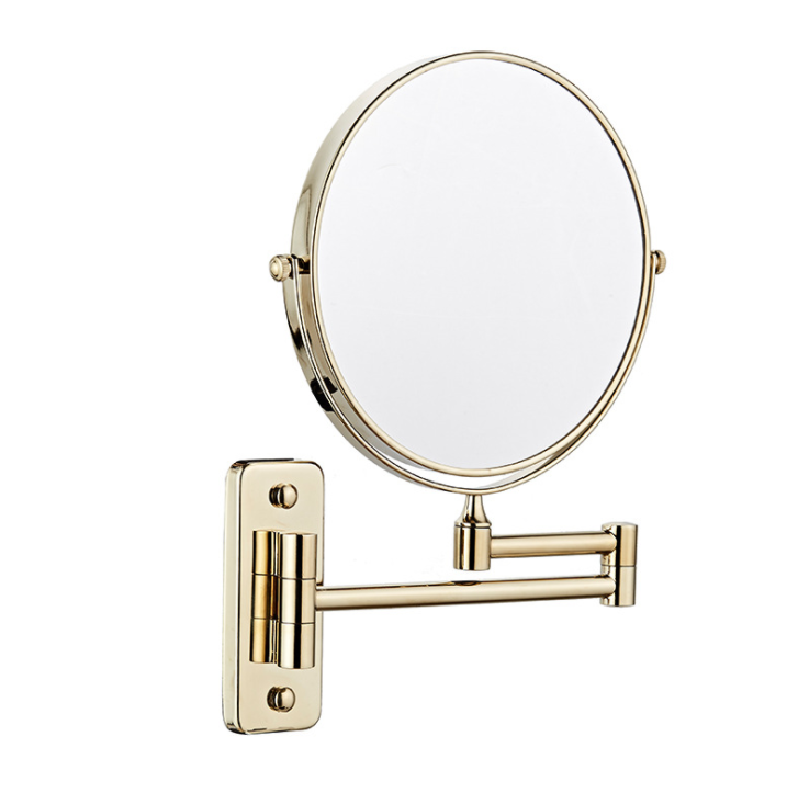 Makeup Mirror-W/o Led / Double-Sided Mirror - Zirconium Gold - 6 inch (20cm) Single - Copper+ SUS304+ Zinc Alloy