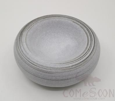 Black Clay White Glaze 6.75″ Double Layer Tire Plate