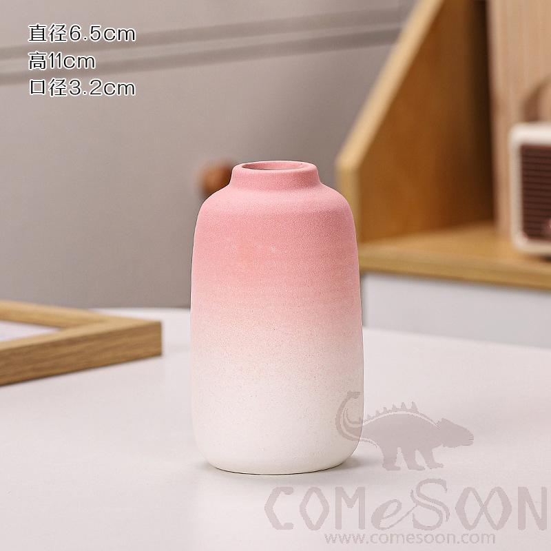 Vase, Ceramics, Pink, Φ6.5*H11cm