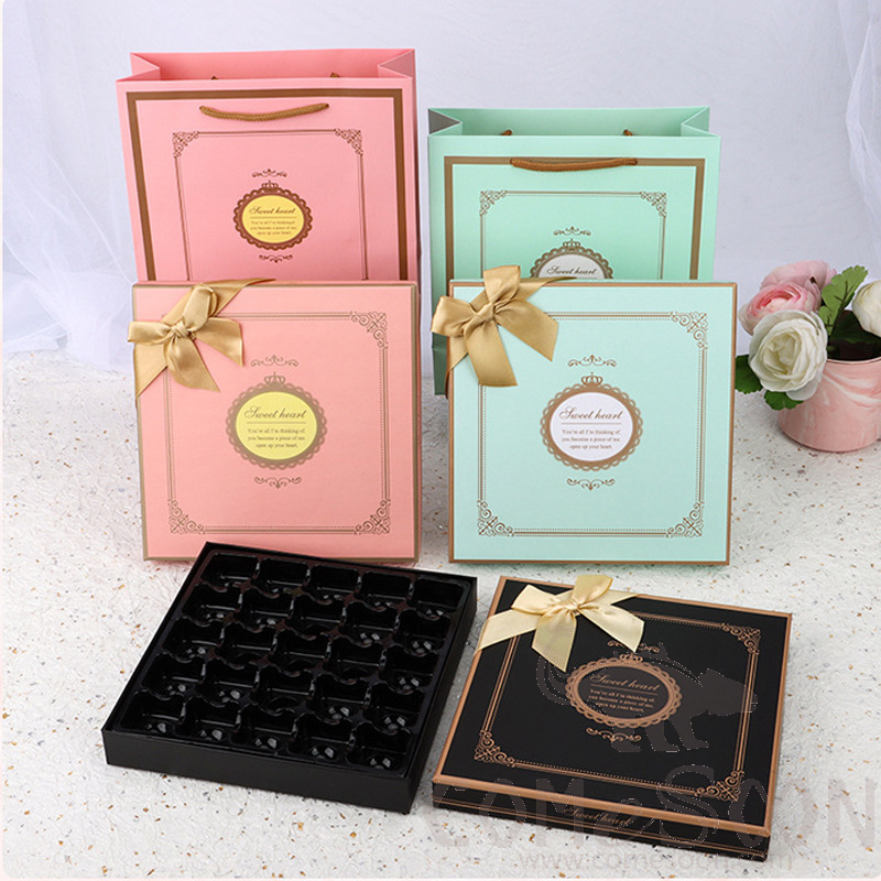 Chocolate Box, Cardboard+ Plastic, Blue, L19.6*W19.6cm