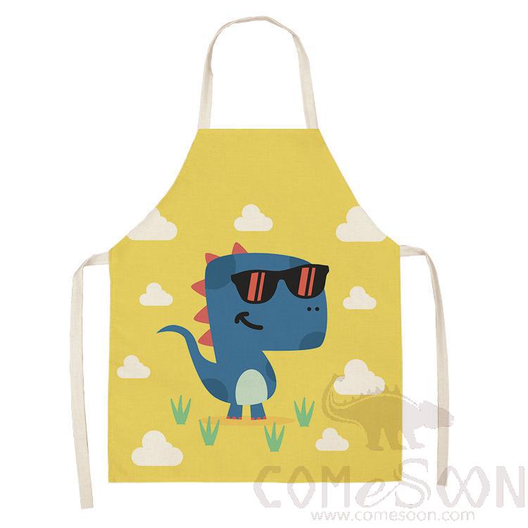 Dinosaur Apron, Linen, 55*68cm