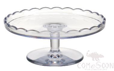 PC 8" Transparent High Foot Dining Cover Base