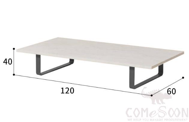 Outdoor Table-120*60cm, Aluminum Alloy Bracket+ Marble Countertop, 120*60*40cm product image