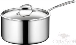 Tri-Ply Steel Tall Sauce Pan, Outer 430, Medium Aluminum, Inner 304, Φ180*H110*T2.5mm