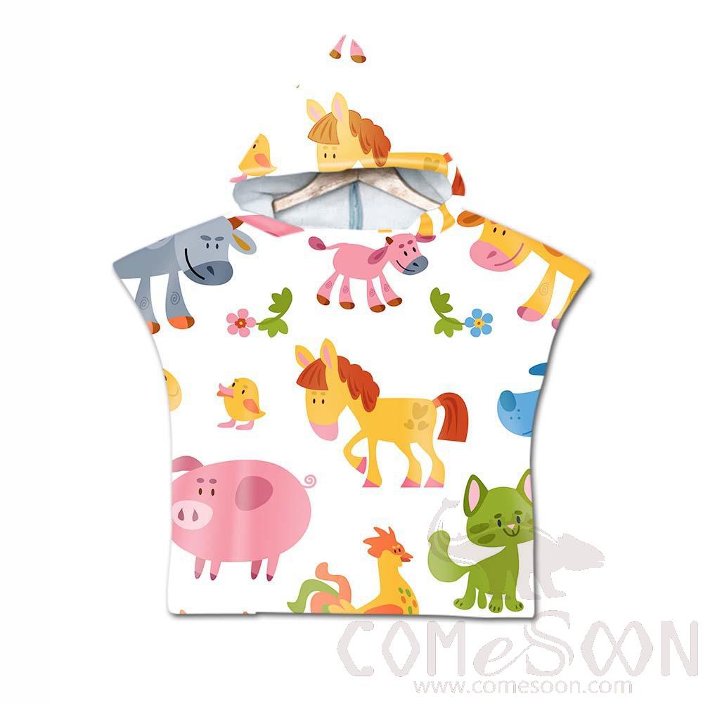 Kid's Cape Beach Towel, Microfiber, 60*80cm