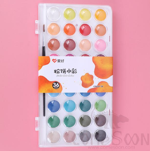 Solid Watercolor Paint Set-36 Colors