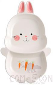 Compartment Plate-Rabbit, 18.6*30.3cm