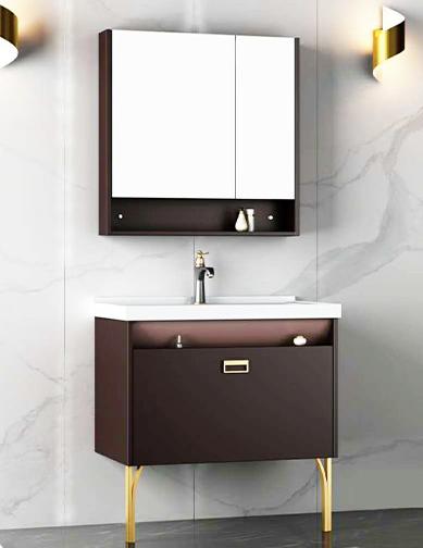 Bathroom Cabinet - Plywood W/ Mirror and Basin, 1000 * 490 * 500mm