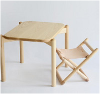 T18* Solid Wood Children's Folding Stool