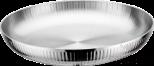 Triple Steel Roman Vertical Earless Round Vegetable Dish Plate, 201/430 Ss+ Aluminum+ 304 Ss, Φ400×h60mm product image