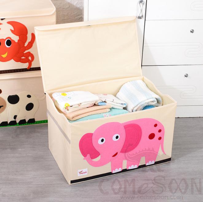 Linen Storage Basket-33*33*33cm, Waterproof Coating Canvas Linen+ Mdf Insert