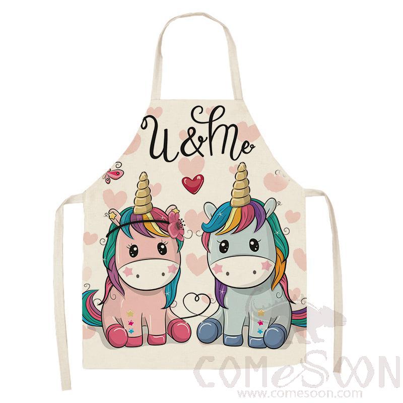 Unicorn Apron, Linen, 55*68cm