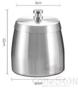 S/s Ashtray with Cover, Φ8.5*H10.5cm