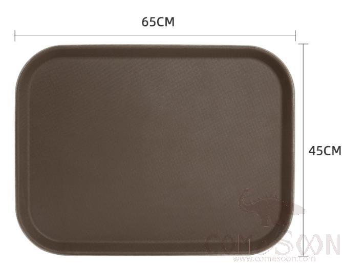 Rectangle Serving Tray, Rubber+ Toughened Glass Fiber, Ｌ65*Ｗ45cm