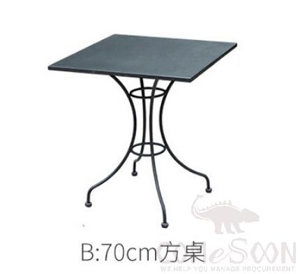 Outdoor Table-70*70cm, Carbon Steel+ Metal Base, 70*70*71cm product image
