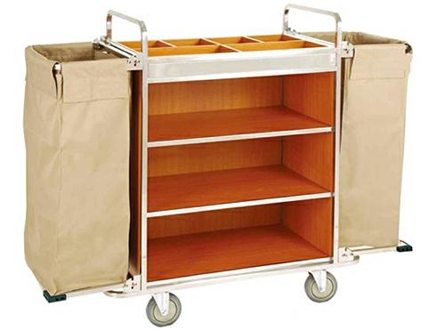 Stainless Steel Frame, Steel and Wood Door Car, 135*46*115cm