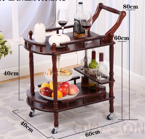 Wine Cart, Solid Wood, 60*40*80cm