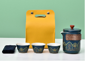 Customized Tea Set, Blue