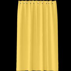 Monochrome Cloth Shower Curtain-Yellow, Polyester, 180* 180 cm