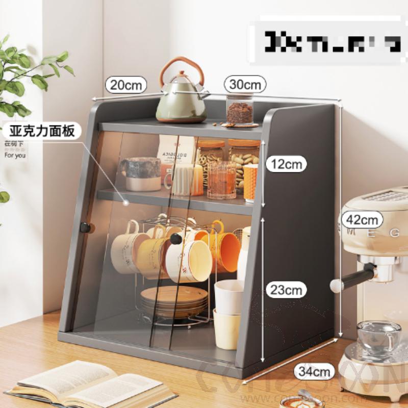 Coffee Mugs/mugs/teacups/wine Glasses/mugs Shelf Storage Cabinet, Acrylic+ Mdf, 30*34*42cm