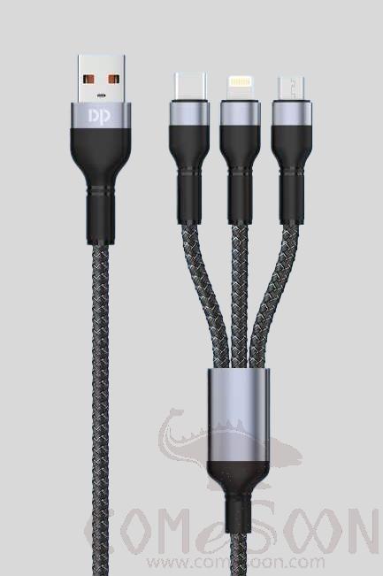 Dp 3-in-1 Braided Ultra Fast Charging Data Cable
