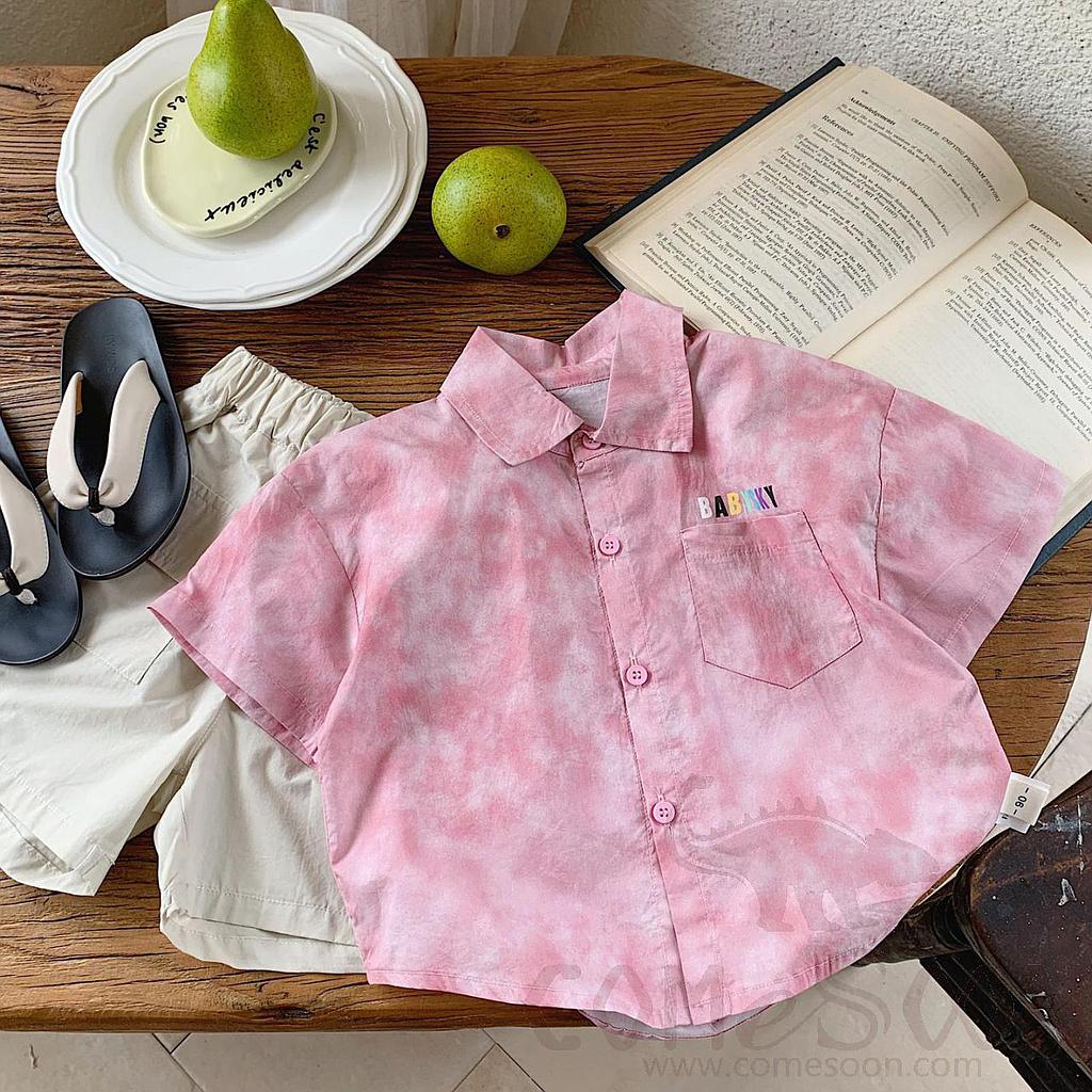 Short-Sleeved Shirt, Pink, L42*W40cm
