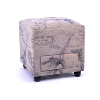 Burlap with Drawers, Eiffel Tower, Shoe Bench