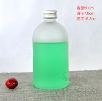 Disposable Glass Bottle, 500ML, D 7.8*H 16.3cm, Matt