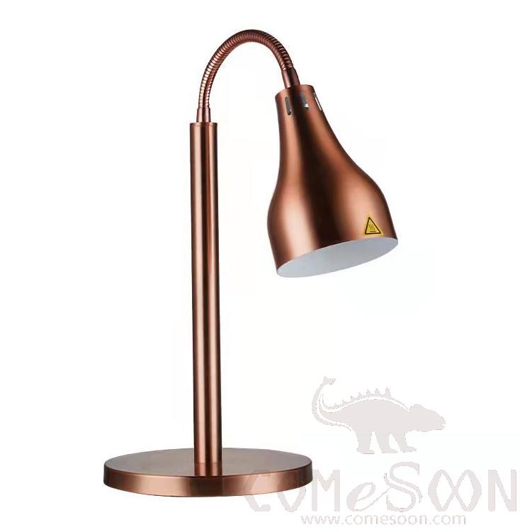 Single Head Red Copper Color Plated Marble Warming Lamp, 270*645mm, 250w
