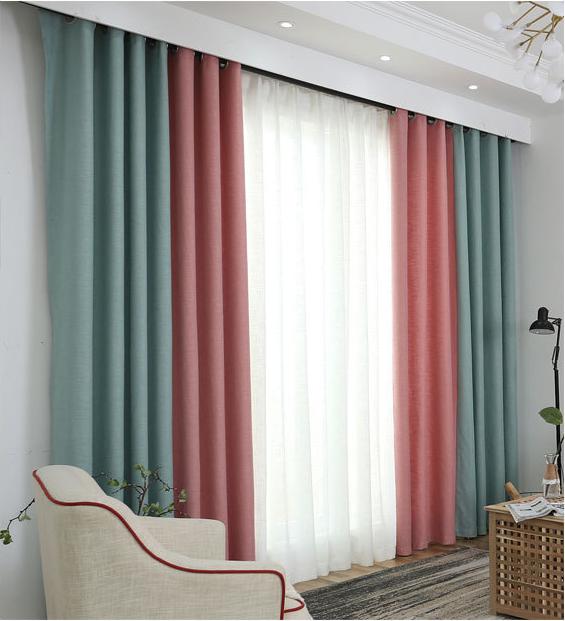 Pure Color Cotton and Linen Curtain Cloth