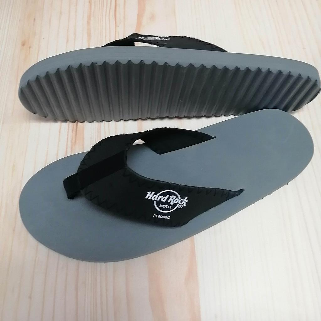 Slipper with Logo, Gray, 27cm