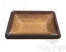 3.4" Single Compartment Sauce Plate, Yellow Coffee, Mf, 88*61*25mm