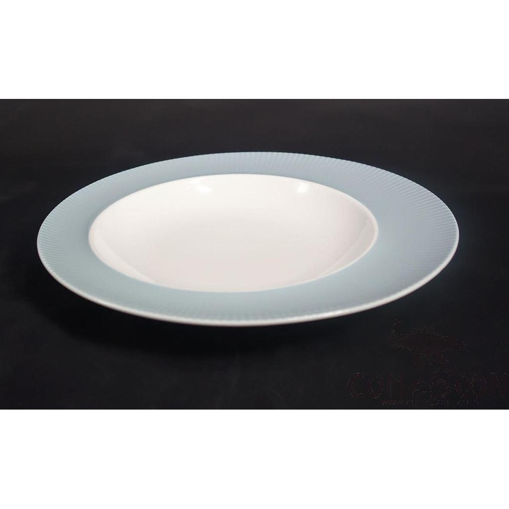 G161 Series 9.5" Deep Plate with Crooked Bottom - Blue