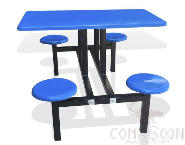 Frp Canteen Tables and Chairs-110*60*75cm, Plastics and Steel