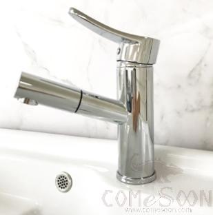Sarah retractable table faucet-brass